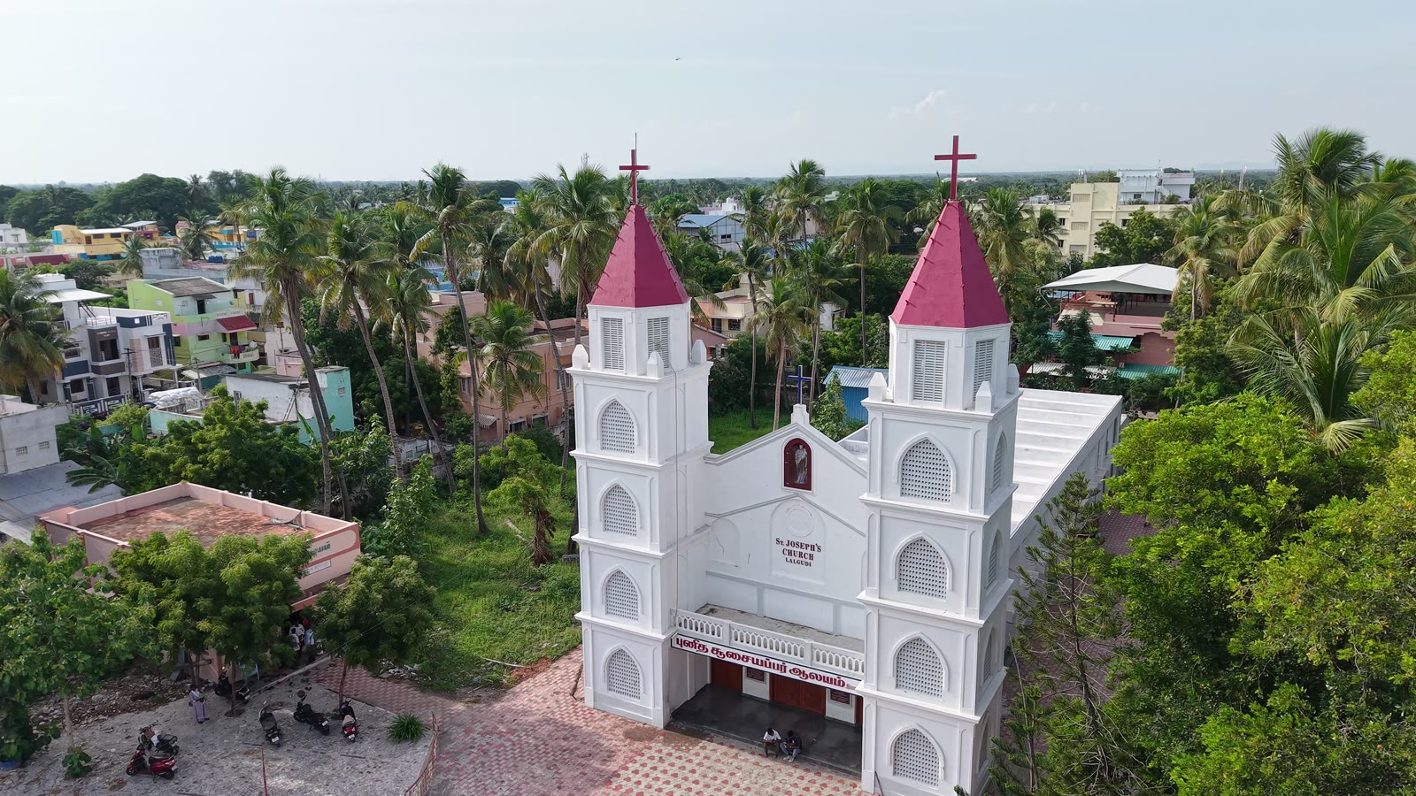 A closer view of St. Joseph's Church