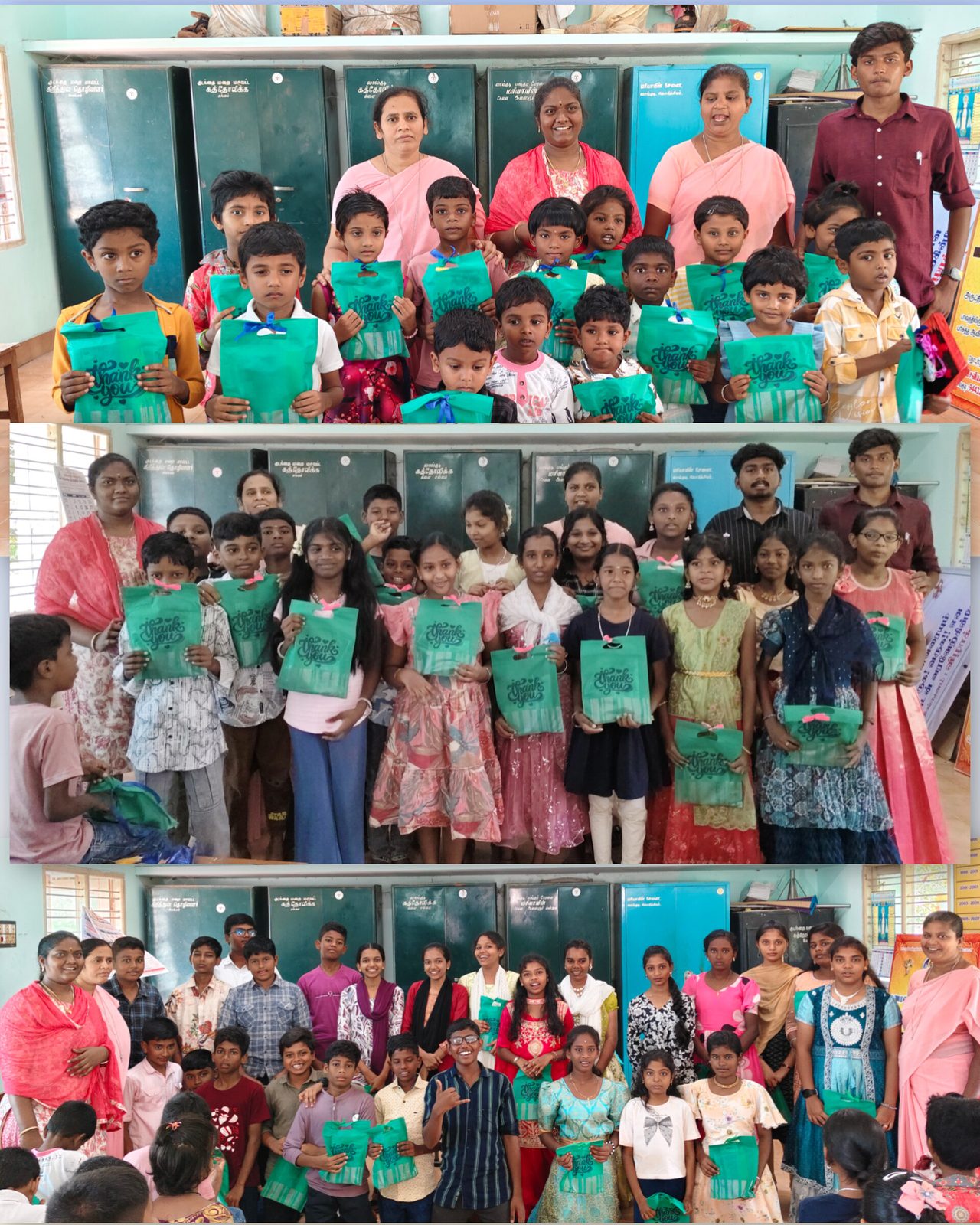 A community gift-distribution event