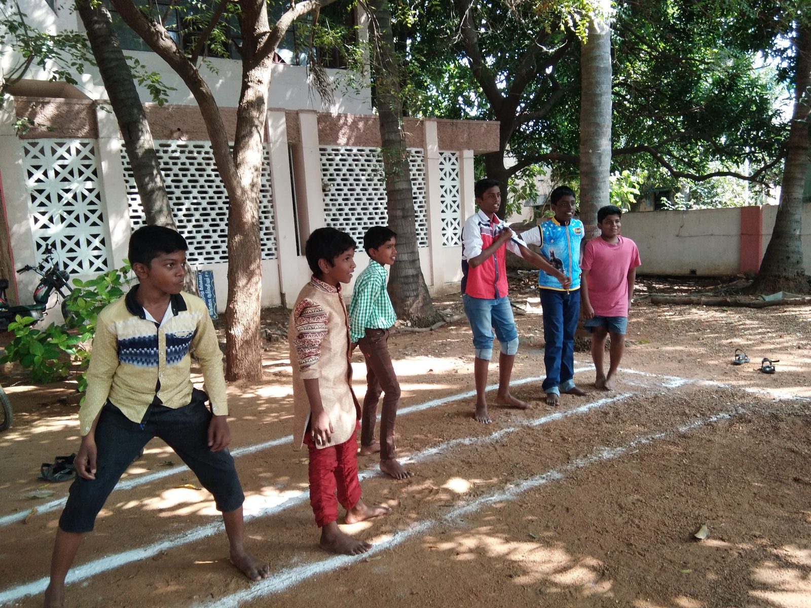 Children taking part in a sports activity