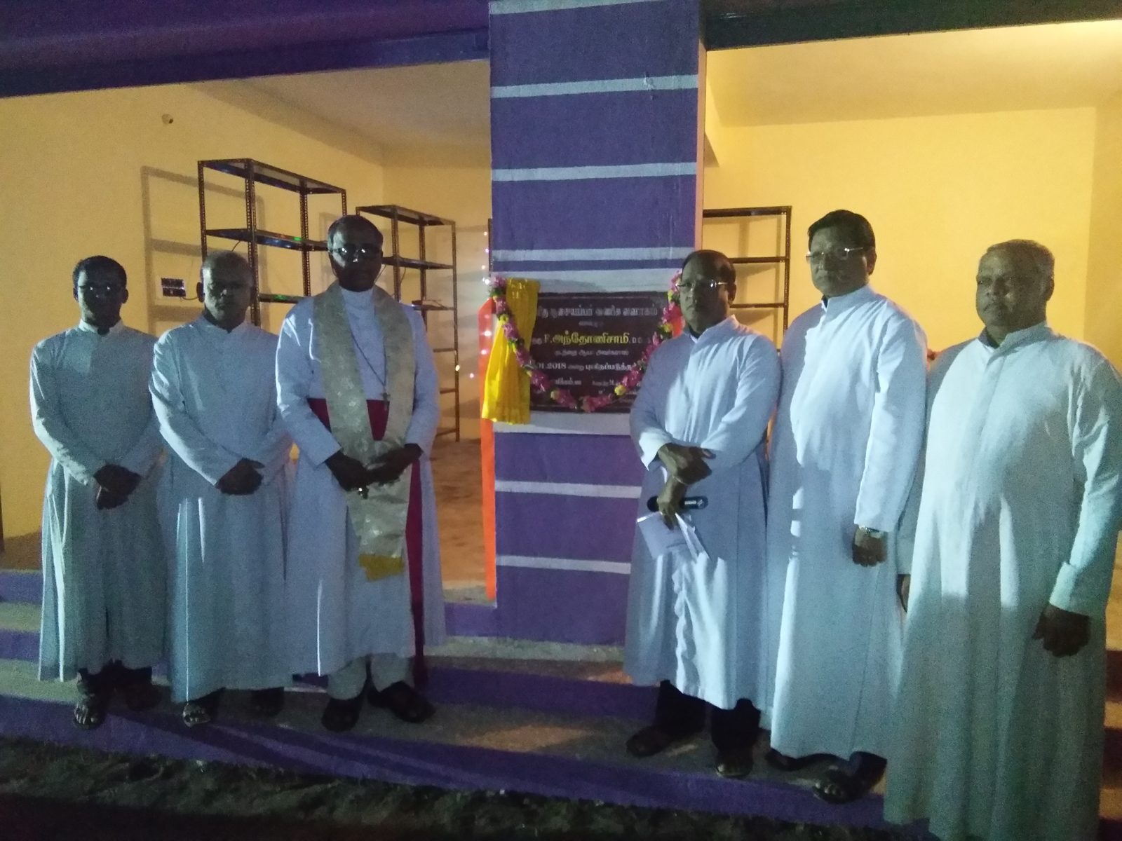 A memorial plaque unveiling ceremony